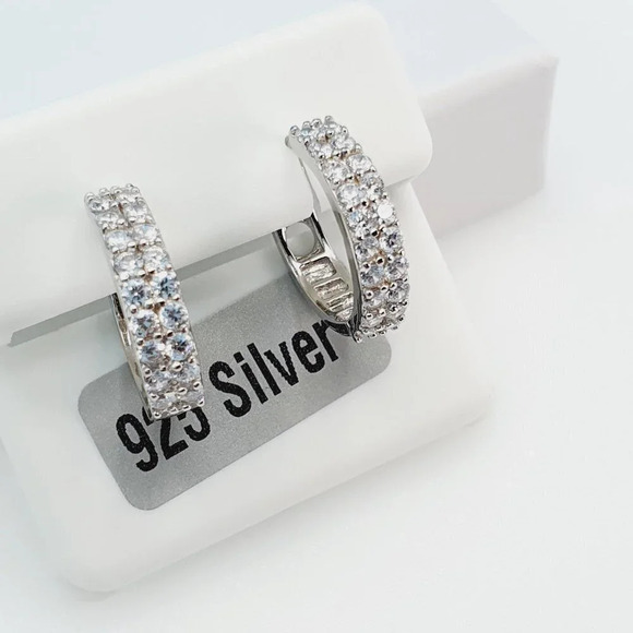 "925 Sterling Silver Cubic Zirconia Earrings, U19254868 - Picture 3 of 11